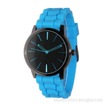 Fashionable/Unisex/Simple Design Black Dial/Silicone Jelly Japanese Quartz Watch for Promotions